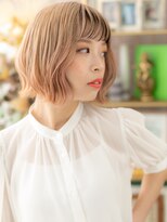 カバーヘアアンドスパ ブリス 浦和(COVER HAIR&SPA bliss)&nbsp;ハイトーンカラーフレンチカジュアル小顔ボブA4浦和10代20代30代