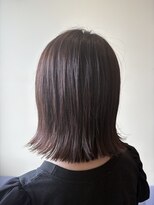 スリーバイザサロン(THREE by the salon)&nbsp;切りっぱなしボブ×ピンクブラウン