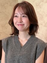 ロンド 銀座(Lond)&nbsp;☆春日☆縮毛矯正ミルクブラウンダウンバングダークパープル127