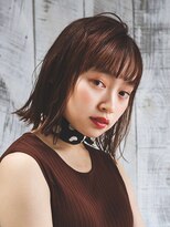 ブロッサム ときわ台南口店(Blossom)&nbsp;外ハネ×ぱっつんバング×ブラウン