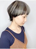 【morio 原宿】外国人風カラーショート　マッシュウルフ　オバラ