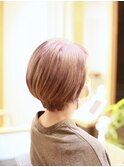 脱白髪染めイルミナカラー×ショートボブ【赤羽リビーチ】