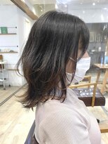 ヴァンクシー バイ ルナ(VANKCY by Luna)&nbsp;外ハネボブ ペールベージュ セクションカラー くびれヘア 登戸