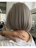 保存必須【海外風ハイトーンボブ】グレージュ