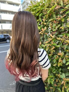 ネオヘアー 曳舟店(NEO Hair) 裾カラーピンク/グラデーションカラー/ピンクカラー/曳舟