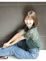 アフロディーテ 銀座(APHRODITE GINZA)&nbsp;グレージュカラー/シルキーベージュ/斜めバング/銀座/東銀座