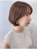 艶感UPピンクベージュショート