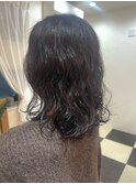 パーマ　×  ミディアム