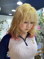 ヘアーアンドメイク ビス(HAIR&MAKE bis) レイヤーカット×ブリーチパーマ×裾カラー【中西思実】