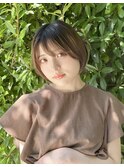 【艶ベージュ×小顔サイドバング】