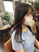 ヘアルーム ウキ 暗め透明感カラー☆顔周りレイヤースタイル