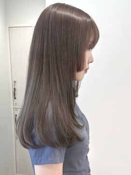 ガーデンヨコハマ(GARDEN YOKOHAMA) ロング姫カットレイヤー暗めカラー丸型卵型透明感グレージュ