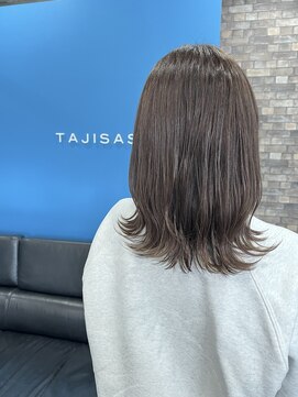 タジサスヘアー(TAJISAS HAIR) ▼ミルクティーベージュ×外ハネロブ
