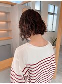ボブ×パーマ