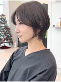 ショートヘアショートボブ縮毛矯正白髪ぼかし表参道青山30代