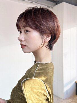 アイティーバイアルバム 藤沢店(IT by ALBUM) ショート顔周りレイヤーグレージュくびれヘア_ba510334