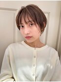 ショート/ハンサムショート/透明感カラー／艶カラー