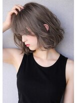 ブランニュー オーバー 難波店(Brandnew over)&nbsp;【Brandnew】レイヤーボブ_ミルクティーベージュ_アッシュカラー