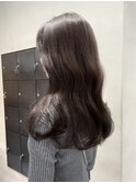 ブリーチなしグレージュ艶カラー夏カラーくびれレイヤー/今枝