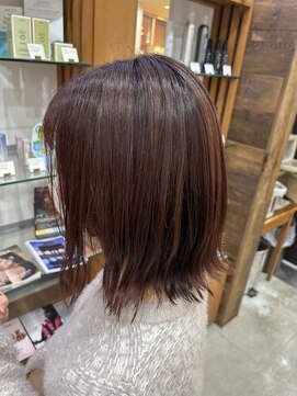 プランタンアヴェダ(printemps AVEDA) 外ハネ切りっぱなしボブ