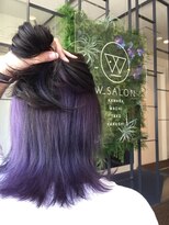 ダブル アンダーバー サロン(W_SALON) 【W_SALON 河原町】インナーカラー/バイオレット