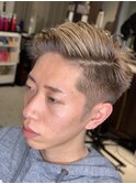 外国人風理容室サイドパートショート