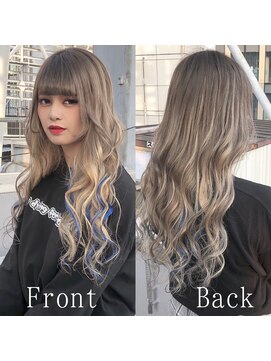 あるじゃんすー 町田店 イエローベージュ×ブルー#シールエクステ#大人かわいい#町田