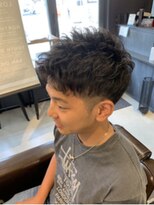 クフィア メンズヘアー カンポ 難波店(CUFFIA MEN'S HAIR CAMPO)&nbsp;無造作ニュアンスカール×アップバングショート