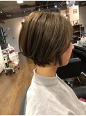 大人可愛いひし形ショートボブ20代30代40代50代-actif-