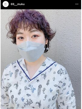 ムク(MUKU) パープルカラー×パーマ