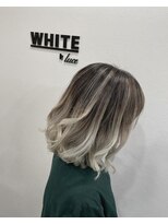 アンダーバーホワイト 西宮店(_WHITE) 白髪も染まるバレイヤージュカラー　デザインカラー