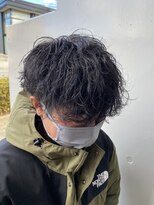 クルー(CREW)&nbsp;スパイラルパーマー ブルーブラックカラー