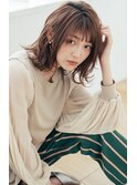 ベージュ系メルティカラーでしっとりと 外ハネロブ