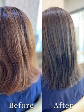 アークスヘアー 大人可愛い髪質改善小顔艶感ミディミルクティーベージュ