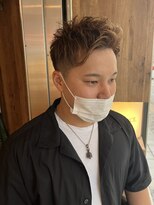 アヴァンス 天王寺店(AVANCE.) MEN'S HAIR フェード×ブリーチなしベージュ