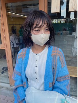 シプレ(cipre) くりくりパーマ x パープルグレージュ