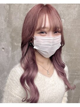ガルボ ヘアー(garbo hair) #高知 #美容室 #ピンク #ラベンダー #ブリーチ #10代 #20代