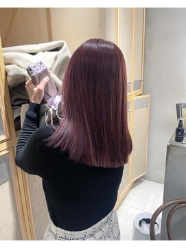 ヘアサロン ガリカ 表参道(hair salon Gallica) 大人暗髪ラベンダーココアブリーチなし/地毛風カラー