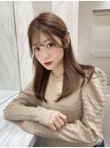 ミルクティーベージュダブルカラーインナーカラーケアブリーチ