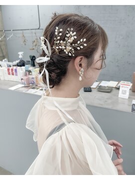 ノード(NODO) 【和装、洋装に◎】シニヨンアップのリボンアレンジ♪