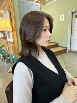 キュオンシア(CUEON. ciea) 切りっぱなし×柔らかブラウン