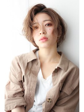 ルー(Luu) 大人ショートパーマボブラフカール♪ショコラベージュ