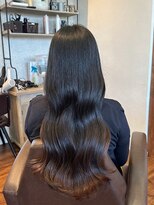 シェール(cher)&nbsp;くびれロング/裾カラー/ダークブラウン