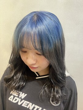 ヴァイス 渋谷店(VAICE) ブルーのルーツカラー/ブリーチ1回~◎