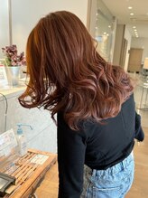 ユウヘアー 石川橋店(U Hair) 【UHair】ミディアムレイヤー×ツヤ髪大人ピンクブラウン