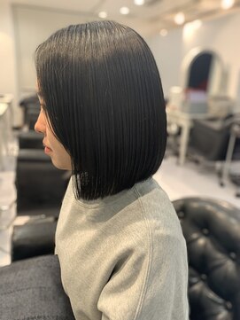 ランソ 新宿(RUNSO) 暗めカラー×グランマッシュ×デザインカラー