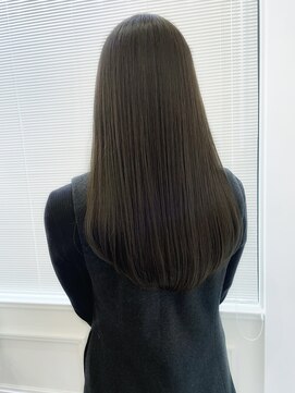 ヘアーアイスカルテット(HAIR ICI QUARTET) 大人可愛い透明感ブリーチなしオリーブグレージュ韓国