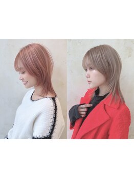 こだわりのダメージレスカラーで毛先までツヤ☆ダメージレスなケアブリーチ・インナーカラー・白髪染めもOK