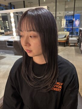 ボゥギャルソン(Beau Garcon) レイヤーカット／ネイビーアッシュ