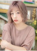 ぱっつん前髪大人可愛い韓国風小顔ボブパーマh4志木10代20代30代